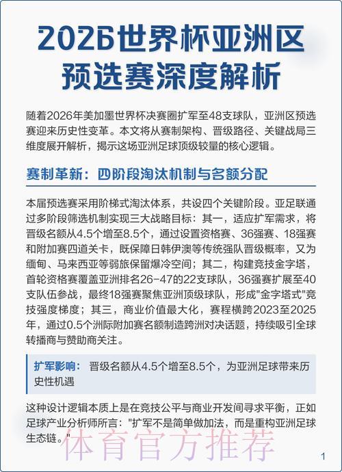 2026年世界杯预选赛全程高清直播深度解析