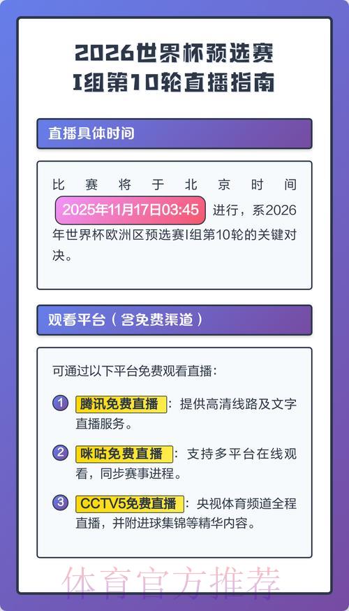 2026世界杯全程直播收看完全指南